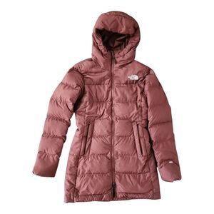 The North Face Parka Woman's XS Gotham Mid 550 Fill Down Hooded Marron Purple